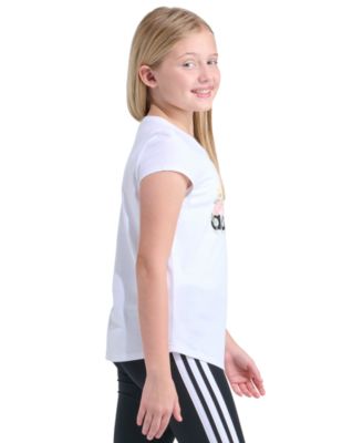 Girls' 8-16 Essential Short-Sleeve Ribbed Crewneck T-Shirt