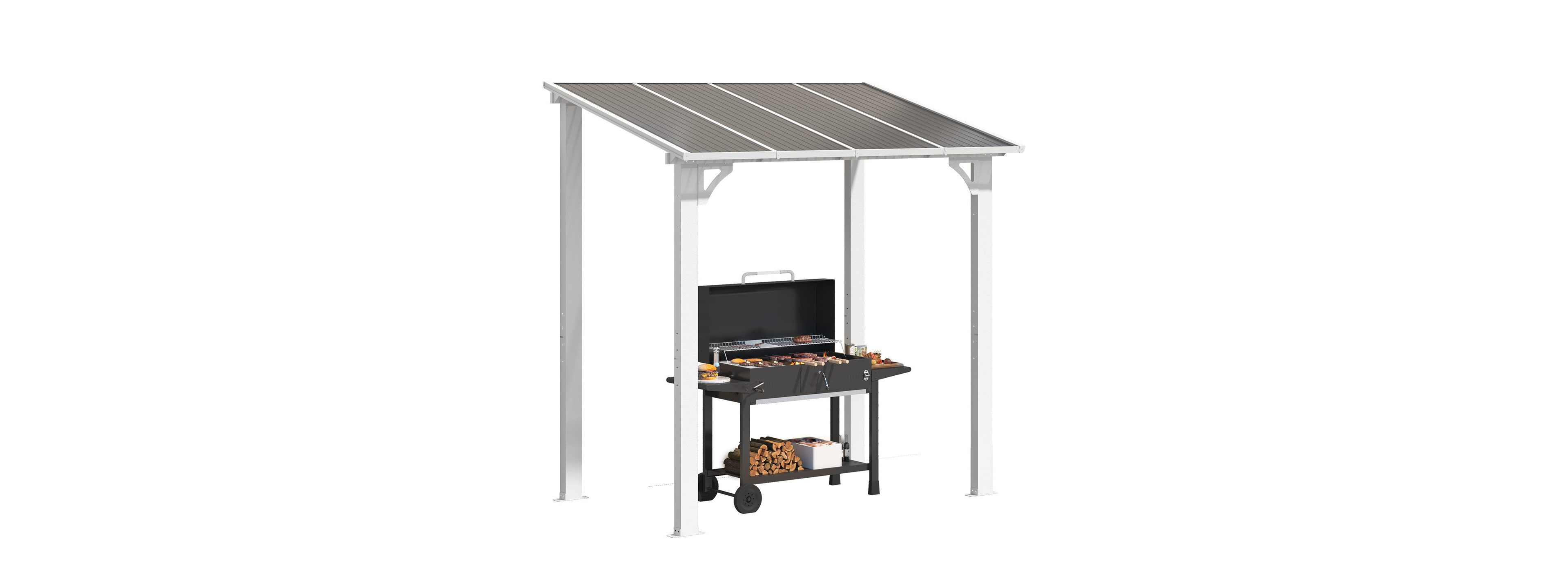 Aecojoy 8' x 5' Wall Mounted Gazebos Pergola