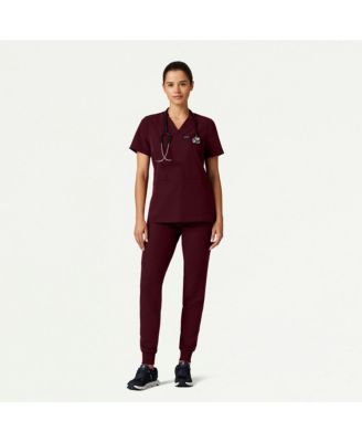 Women's Helia 3-Pocket Slim Notched V-Neck Scrub Top