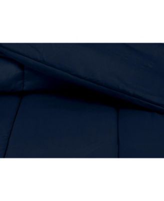 Premium Solid Navy Comforter Set – Soft Dark Blue Microfiber Bedding – 3 Piece Set with 1 Comforter and 2 Pillow Shams - Queen