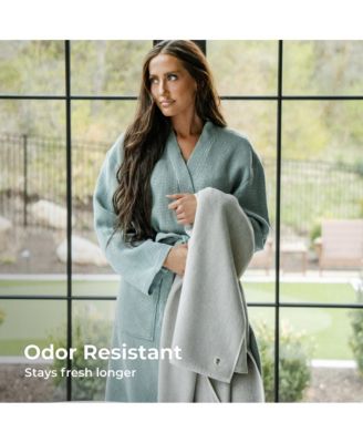 Two Toned Bath Sheet | Laguna Blue | 40"x72"| Turkish Cotton & Viscose Material Blend | Extra Smooth, Odor Resistant and Highly Absorbent