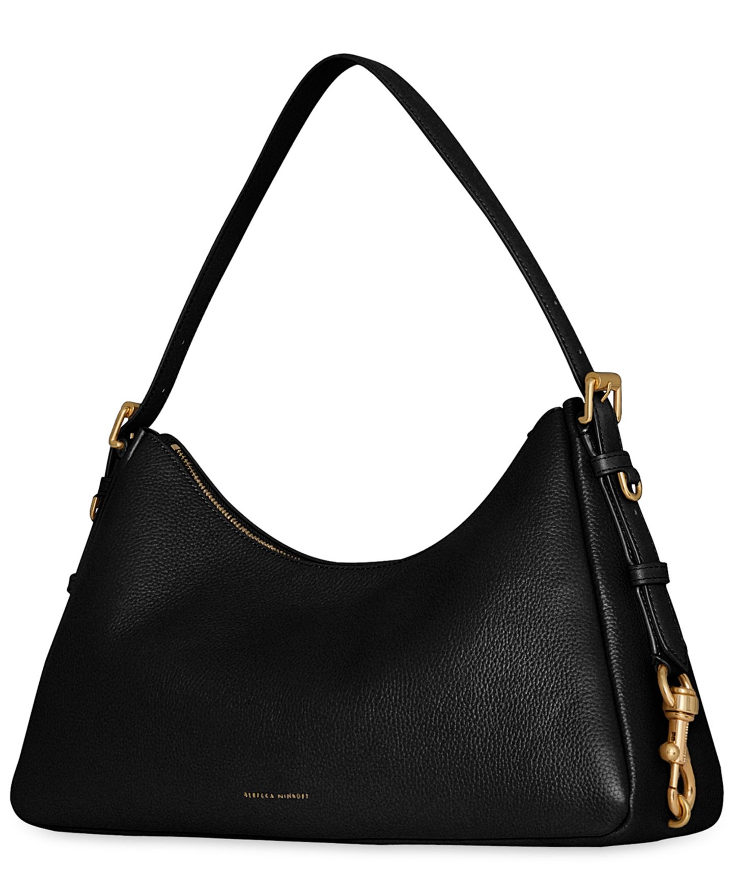 Женская сумка Rebecca Minkoff Mia Large Pebble Leather Shoulder, цвет: Чёрный — фото 2