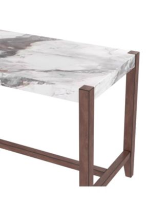 Counter Height Faux Marble Bar Dining Table