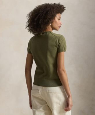 Women's Short-Sleeve Crew Neck Sweater