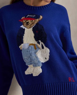Women's Polo Bear Crew Neck Sweater
