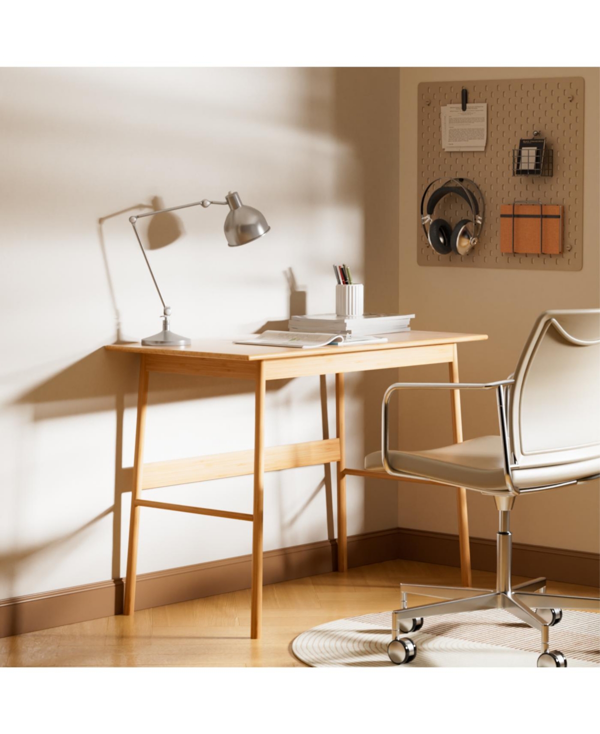 Streamdale Furniture New design Bamboo Computer Desk for Home Office and Gaming