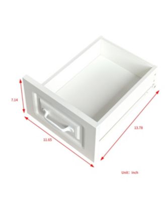 Streamdale L-Shaped Corner Computer Desk with Drawers, Bookshelf & Hutch, White