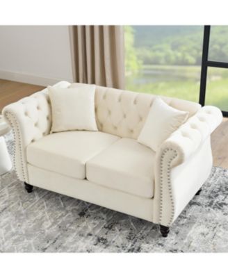 3-seater + 2-seater Combination sofa.Beige Velvet