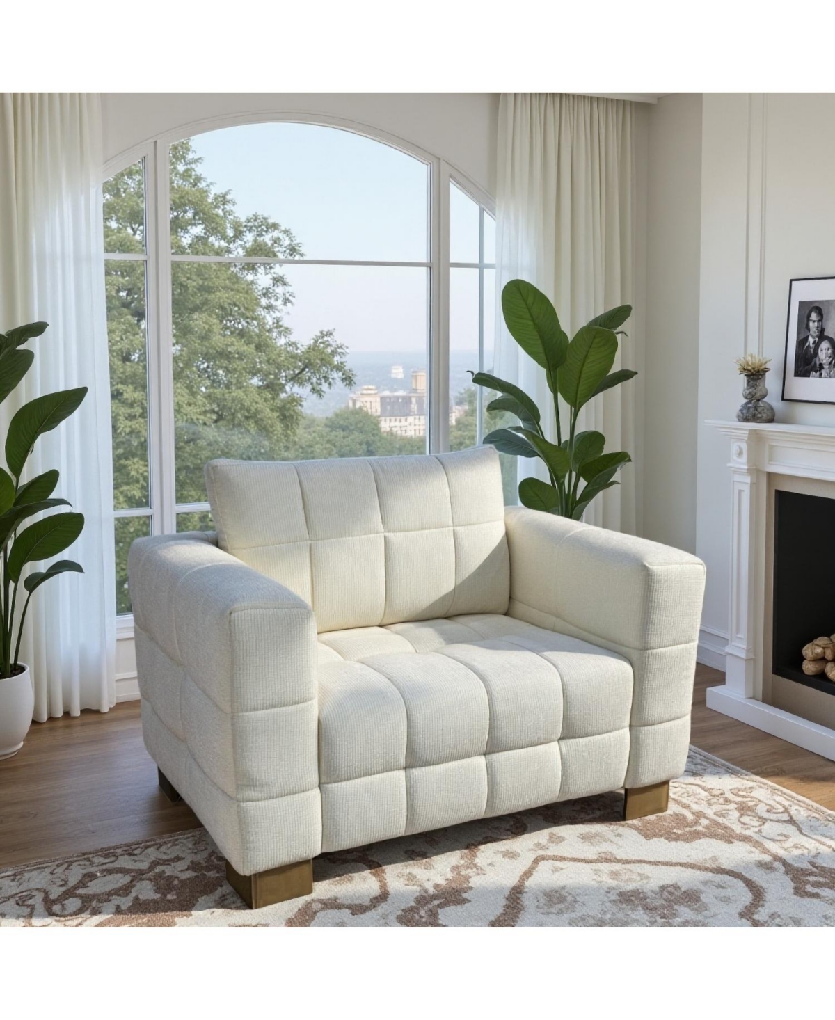 Streamdale Furniture Plush Polyester Sofa: Soft, Spring Seat