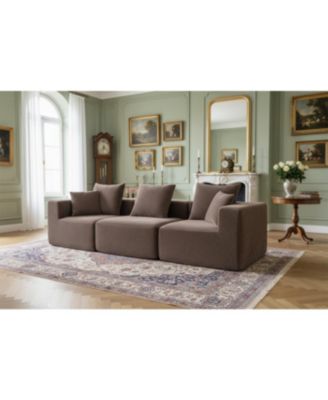  Oversized Modular Deep-Seat Sofa, 3-Piece Sectional Couch