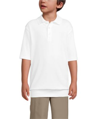 Girls School Uniform Short Sleeve Banded Bottom Polo Shirt