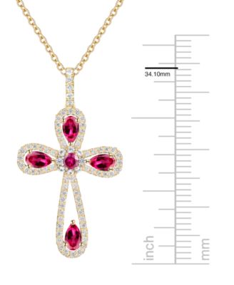 Lab Grown Sapphire (1-1/2 ct. t.w.) Pendant Necklace in Sterling Silver (also available in Ruby and Emerald)