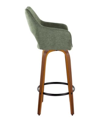 Fabric Mustang Contemporary Fixed-Height Counter Stool, Set of 2