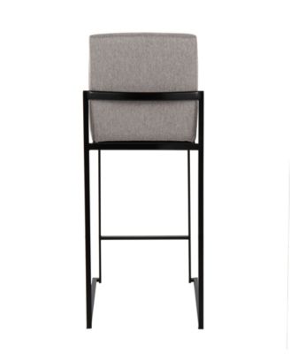 Fabric Fuji Contemporary High Back Counter Stool, Set of 3