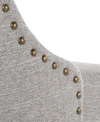 Fabric Studded Marcel Transitional Fixed-Height Counter Stool, Set of 2