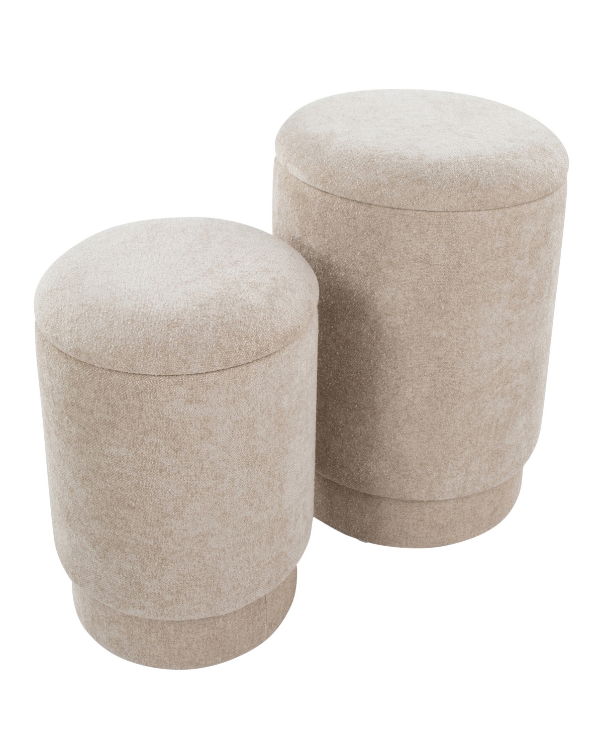 Lumisource 2-Pc. Fabric Marla Upholstered Contemporary Ottoman Set