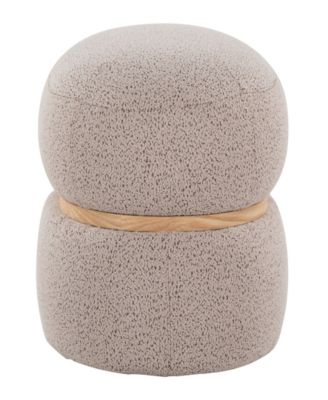 13.5" Fabric Cinch Contemporary Pouf Ottoman