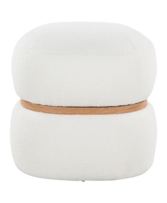 13.5" Fabric Cinch Contemporary Pouf Ottoman