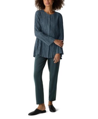 Women's Round Neck Long Shirt, Regular And Petites