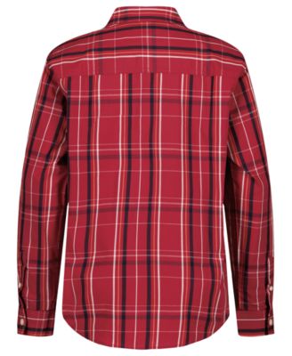 Boys' 8-20 Thin Plaid Long-Sleeve Shirt