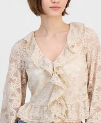 Women's Ruffled Lace Top