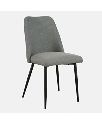 2 Pc Solid Wood Curved Back Spindle Dining Chair Set