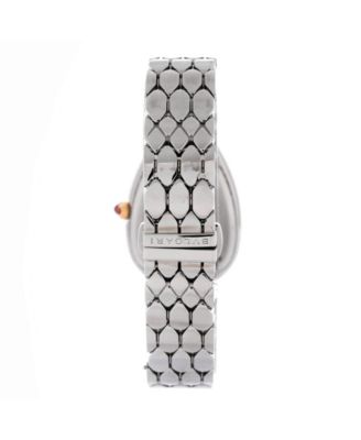 Serpenti Seduttori Quartz Watch in Stainless Steel and Rose Gold with Diamond Bezel 25mm