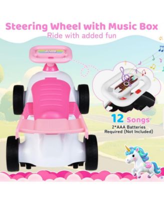 Kids Ride On Sliding Car with Music and Storage