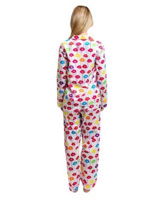 Women's ganic Cotton Poplin Button Down Long Sleeve Pajama Set