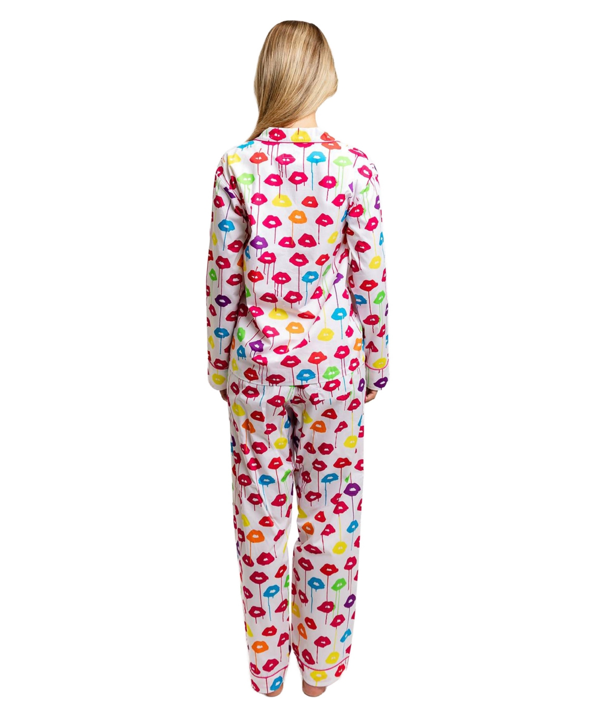 Sant and Abel Women's ganic Cotton Poplin Button Down Long Sleeve Pajama Set