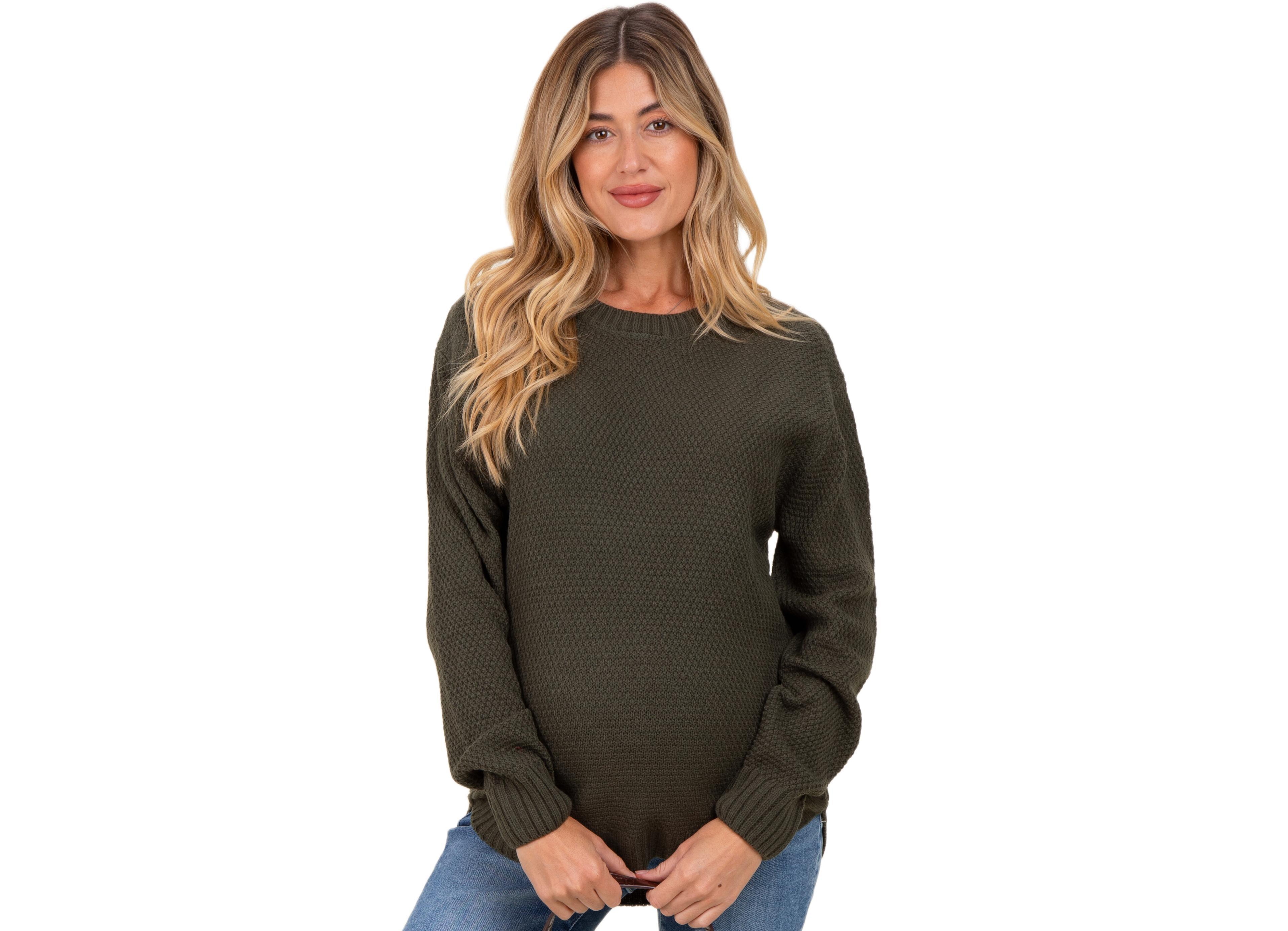 Pinkblush Women's Hunter Green Knit Pullover Sweater