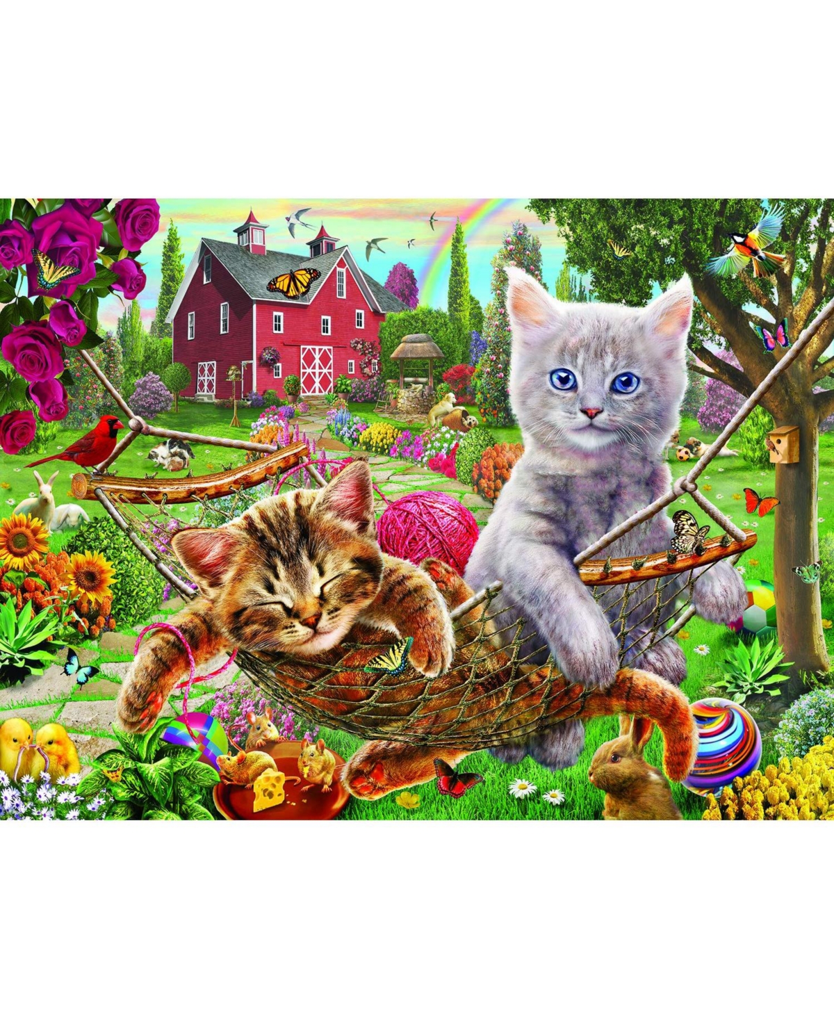 Cats on the Farm 1000 piece Jigsaw Puzzle for Adults