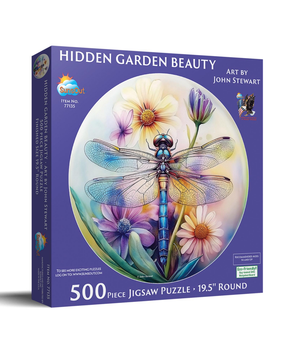 Hidden Garden Beauty 500 piece Jigsaw Puzzle for Adults Round