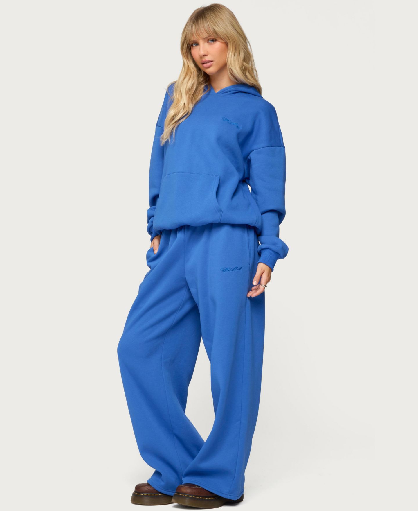 Женское худи Edikted Basic Girl Oversized, цвет: Синий — фото 3
