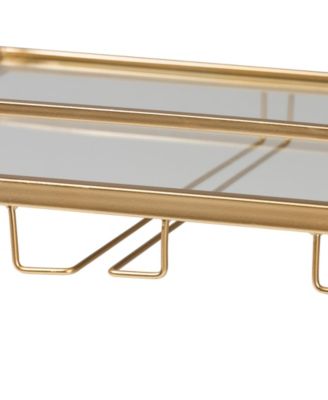 Savannah 15.9" Glass Contemporary Wine Cart