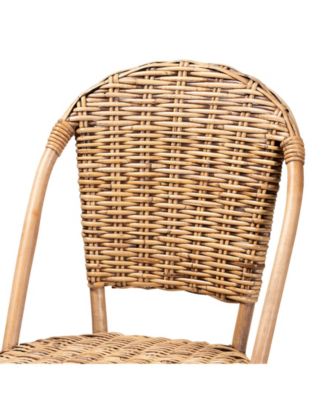 Neola 22" Rattan Bohemian Bar Stool