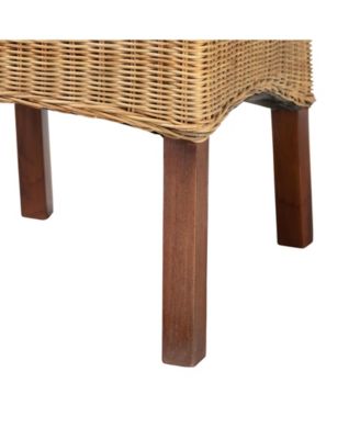 Shamara 21.25" Rattan Bohemian Dining Chair