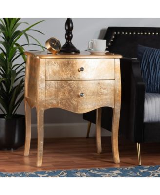 Patrice 22.8" Wood 2-Drawer End Table