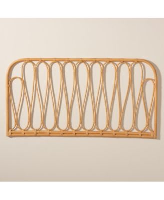 Carrick 2" Rattan Bohemian Queen Wall-mount Headboard