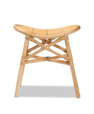 Elgon 18.5" Rattan Bohemian Footstool