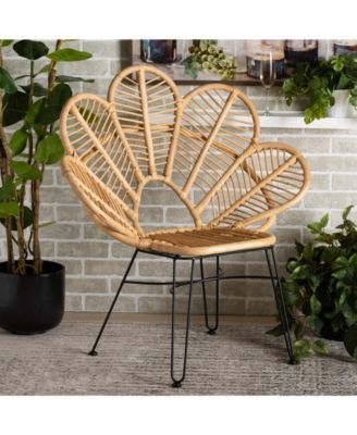 Garan 37.8" Rattan Bohemian Accent Chair