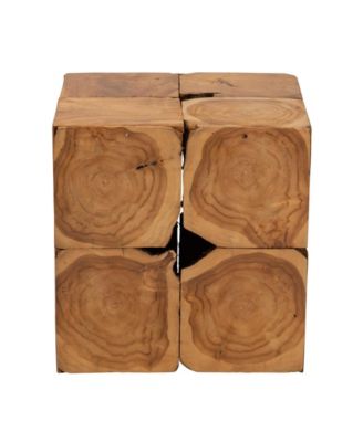 Eldora 17" Teak Root Rustic Transitional End Table
