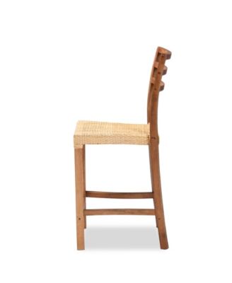 Arthur 19.5" Rattan Mid-Century Counter Stool