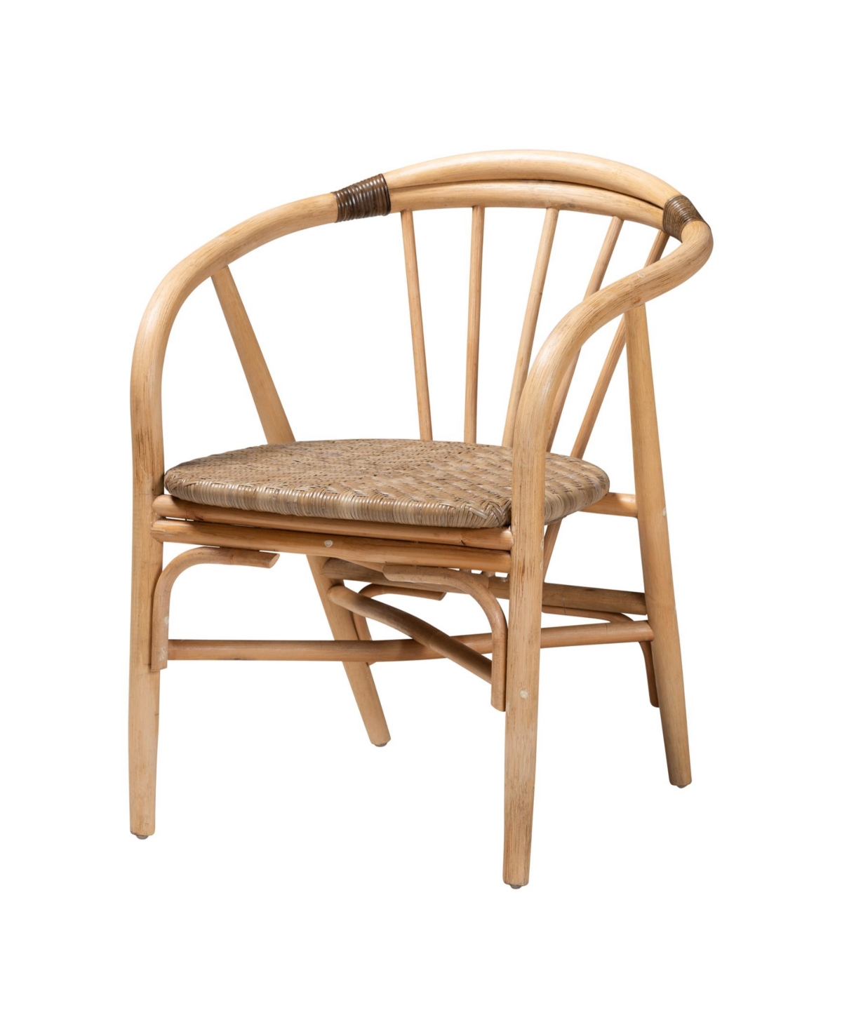 Furniture Kyoto 23.8" Rattan Bohemian Dining Chair