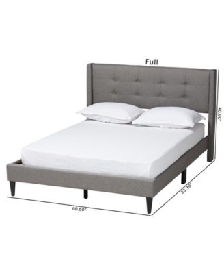 Boxton Studio Casol 60.6" Fabric Mid-Century Full Platform Bed