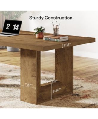 Home Office Desk, 62.99" Large Farmhouse Executive Desk, Computer Table, Writing Table