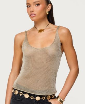 Women's Meena Shiny Knit Tank Top