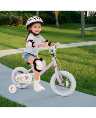 Kids Adjustable Training Bike with Dual Brake and Safety Features