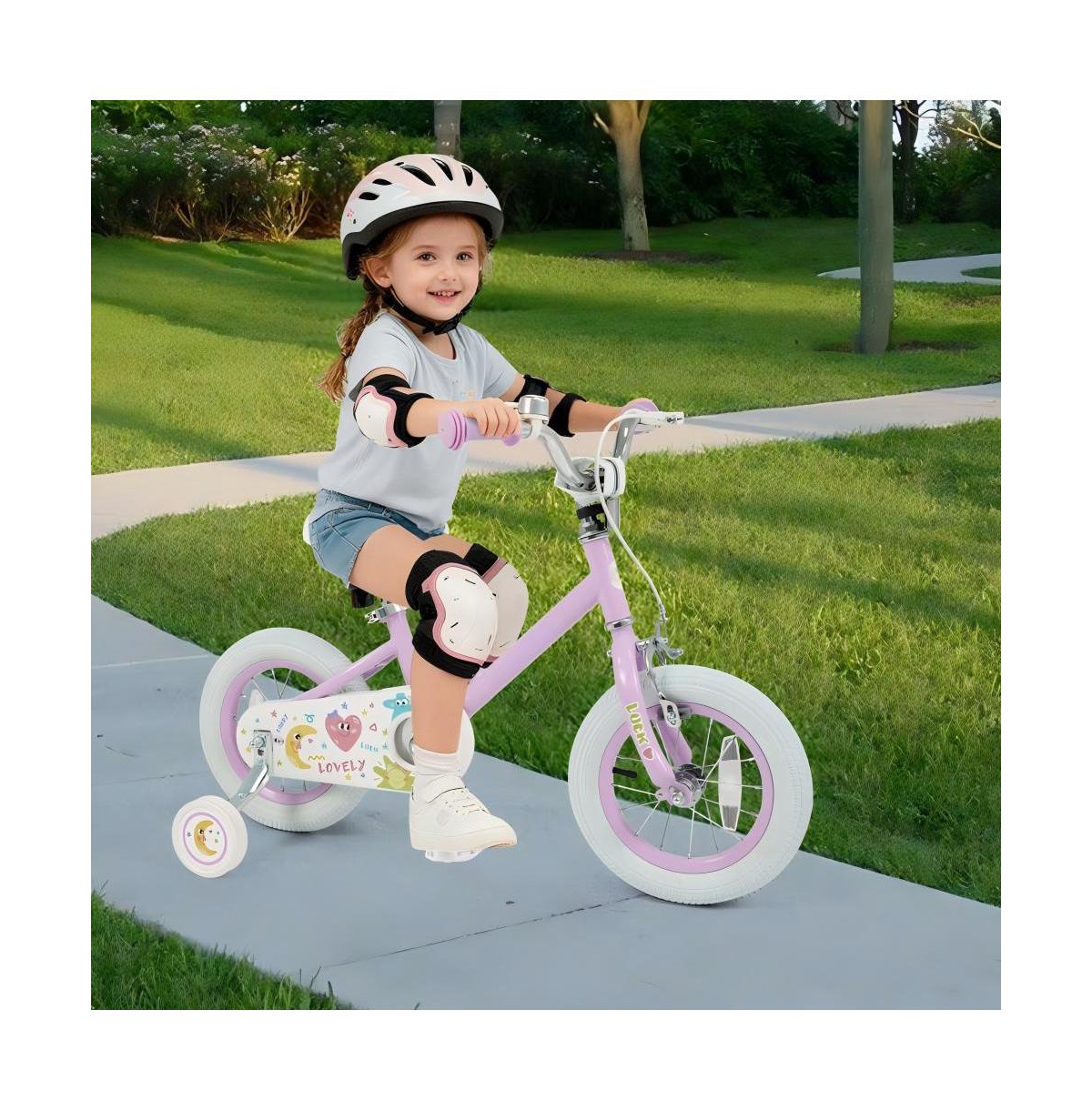 Hongge Kids Adjustable Training Bike with Dual Brake and Safety Features