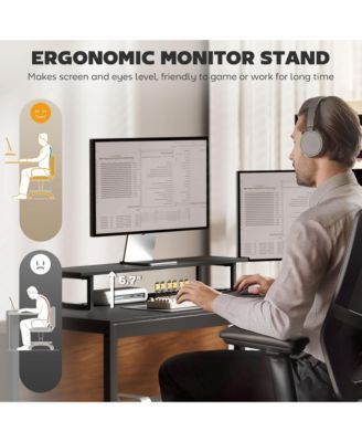 L Shaped Desk, Convertible Corner Desk for Small Space,